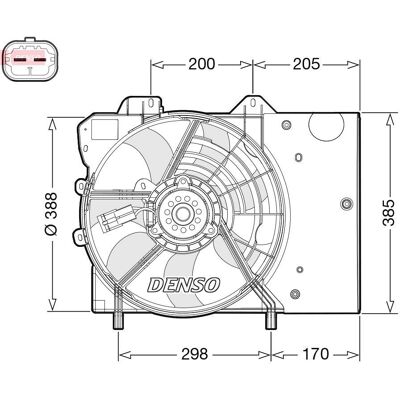 DENSO DER21024 Radiatortork - Kylsystem DENSO DER21024 Radiatortork - Kylsystem