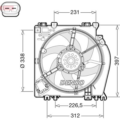 DENSO DER46002 Motor kylfläkt - Nissan Micra 3 OEM 21481AY610 DENSO DER46002 Motor kylfläkt - Nissan Micra 3 OEM 21481AY610