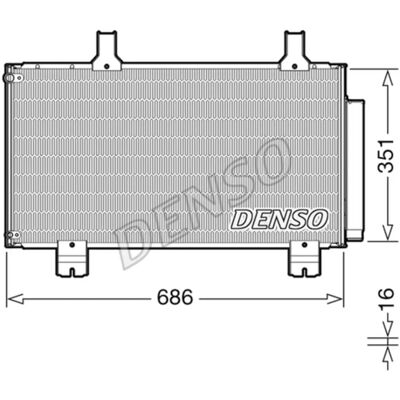 DENSO DCN40028 Condensator de aer condiționat - R134a, Uscător DENSO DCN40028 Condensator de aer condiționat - R134a, Uscător