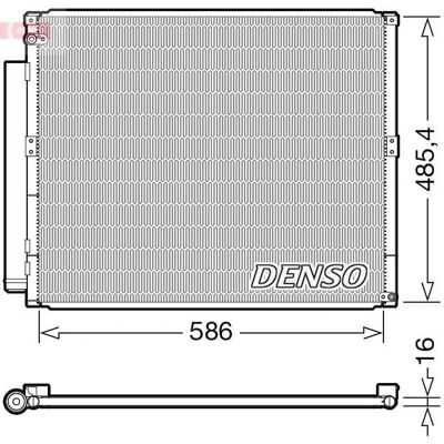 Condensador DENSO DCN50113 - Secador R134a para Carros Condensador DENSO DCN50113 - Secador R134a para Carros
