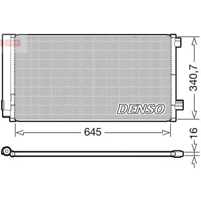 DENSO DCN06020 - Condensator de aer condiționat, cu uscat pentru Fiat, Jeep DENSO DCN06020 - Condensator de aer condiționat, cu uscat pentru Fiat, Jeep