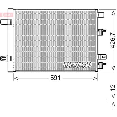 DENSO - DCN17063 - R134a αποξηραντής - Mercedes-Benz Classe A - Συμπυκνωτής DENSO - DCN17063 - R134a αποξηραντής - Mercedes-Benz Classe A - Συμπυκνωτής