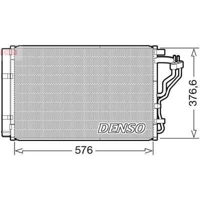 DENSO DCN43008 Aircondition Kondensator - OEM til Hyundai og KIA DENSO DCN43008 Aircondition Kondensator - OEM til Hyundai og KIA