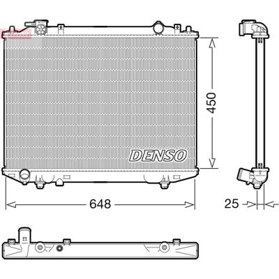 DENSO DRM10117 Radiator de răcire a motorului - Radiator DENSO DRM10117 Radiator de răcire a motorului - Radiator