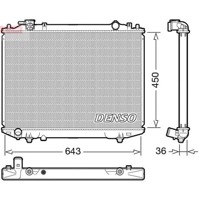 DENSO WLVH15200 Radiator silnika Mazda BT-50 DENSO WLVH15200 Radiator silnika Mazda BT-50