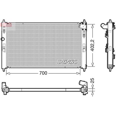DENSO DRM45053 Radiador - Mitsubishi ASX SUV DENSO DRM45053 Radiador - Mitsubishi ASX SUV