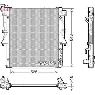 DENSO DRM45055 - Radiator - Motorkøling - Mitsubishi L200 / Triton V DENSO DRM45055 - Radiator - Motorkøling - Mitsubishi L200 / Triton V