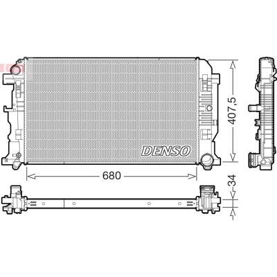 DENSO DRM32053 - Moottorin jäähdytin DENSO DRM32053 - Moottorin jäähdytin