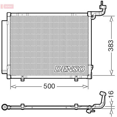 DENSO DCN10057 - Radiador de ar condicionado para carro DENSO DCN10057 - Radiador de ar condicionado para carro