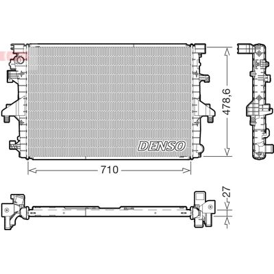 DENSO DRM32055 Veden jäähdytin - Radiatori DENSO DRM32055 Veden jäähdytin - Radiatori
