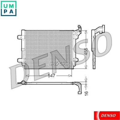 DENSO DCN32062 - 547x455x16 R134a Klimakondensator med Tørner DENSO DCN32062 - 547x455x16 R134a Klimakondensator med Tørner