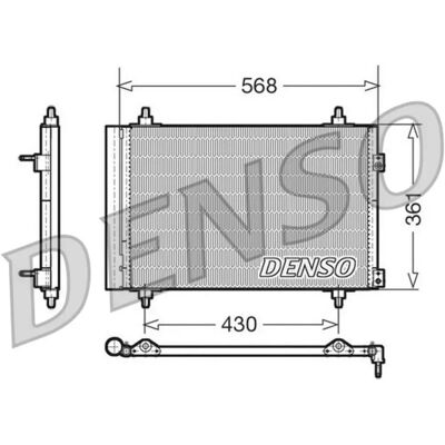 DENSO DCCN07008 Car Air Conditioning Condenser - Designed for Citroën and Peugeot DENSO DCCN07008 Car Air Conditioning Condenser - Designed for Citroën and Peugeot