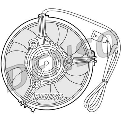 DENSO DER02001 Ventilator - Kølevifte til VW, Audi, Skoda DENSO DER02001 Ventilator - Kølevifte til VW, Audi, Skoda
