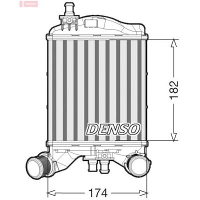 Αλουμινένιος intercooler DENSO DIT09112 - Αέρας/Αέρας, Αέρας/Νερό, 152x174x62 - Για Abarth 500/595/695 Αλουμινένιος intercooler DENSO DIT09112 - Αέρας/Αέρας, Αέρας/Νερό, 152x174x62 - Για Abarth 500/595/695