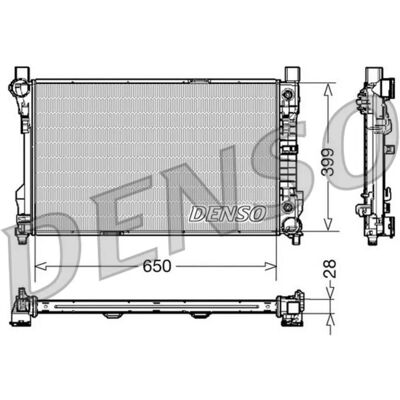 DENSO DRM17079 Aluminium Radiator - Kølesystem DENSO DRM17079 Aluminium Radiator - Kølesystem