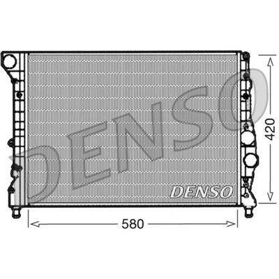 Chłodnica aluminiowa DENSO DRM01001 - 580mm x 420mm x 28mm do Alfa Romeo 147, GT Chłodnica aluminiowa DENSO DRM01001 - 580mm x 420mm x 28mm do Alfa Romeo 147, GT
