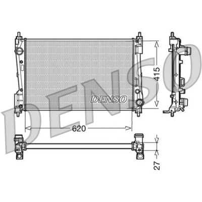 DENSO DRM09110 Aluminium Radiator - Kølesystem DENSO DRM09110 Aluminium Radiator - Kølesystem