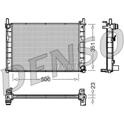 DENSO DRM10045 Radiatore - Manuale, Aria Condizionata DENSO DRM10045 Radiatore - Manuale, Aria Condizionata