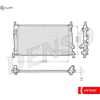 DENSO DRM10075 Aluminiumradiator för Ford, Mazda, Volvo DENSO DRM10075 Aluminiumradiator för Ford, Mazda, Volvo