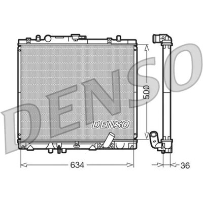 Radiateur en aluminium DENSO DRM45020 - Refroidissement moteur Radiateur en aluminium DENSO DRM45020 - Refroidissement moteur