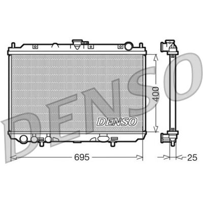 DENSO DRM46016 Alumiinijäähdytyssuutin - OEM Nissan DENSO DRM46016 Alumiinijäähdytyssuutin - OEM Nissan