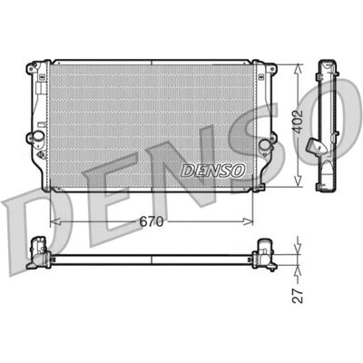 DENSO DRM50025 Aluminium Kühler - Kühlsystem DENSO DRM50025 Aluminium Kühler - Kühlsystem