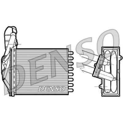 Denso Wärmetauscher für Fiat Panda 169, 500 - Heizungswärmetauscher Denso Wärmetauscher für Fiat Panda 169, 500 - Heizungswärmetauscher
