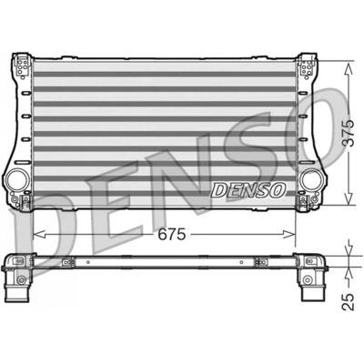 DENSO - DIT50006 - Aluminium - 675x375x25 - Intercooler DENSO - DIT50006 - Aluminium - 675x375x25 - Intercooler
