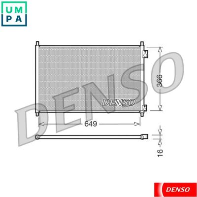DENSO DCN40006 Honda Kondensator - Uden Tørner - 649x366x16mm DENSO DCN40006 Honda Kondensator - Uden Tørner - 649x366x16mm