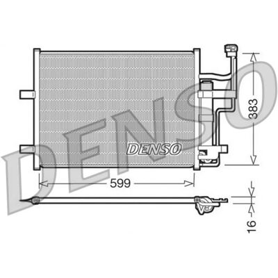 DENSO DCN44003 Klimakondensator til Mazda - R134a 599x383x16 DENSO DCN44003 Klimakondensator til Mazda - R134a 599x383x16