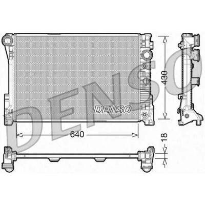 DENSO DRM17005 - Moottorin jäähdytysradiatori Mercedes-Benz C/E DENSO DRM17005 - Moottorin jäähdytysradiatori Mercedes-Benz C/E