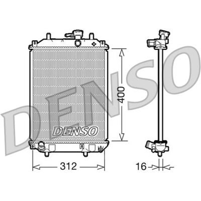 DENSO DRM35002 Radiatore in Alluminio - Sistema di Raffreddamento DENSO DRM35002 Radiatore in Alluminio - Sistema di Raffreddamento