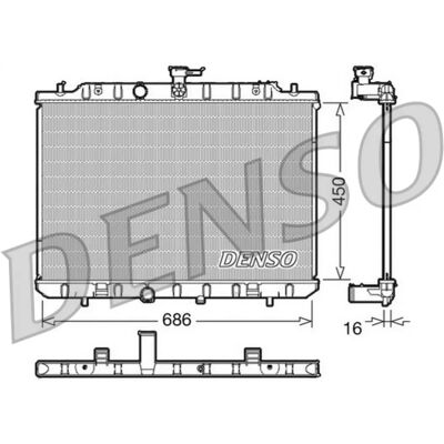 DENSO DRM46006 Aluminium Køler til Nissan X-Trail DENSO DRM46006 Aluminium Køler til Nissan X-Trail