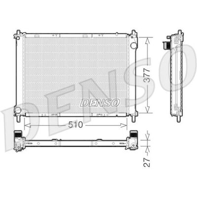 DENSO DRM46022 Aluminium Radiator - Kylsystem - Nissan Micra 3 DENSO DRM46022 Aluminium Radiator - Kylsystem - Nissan Micra 3