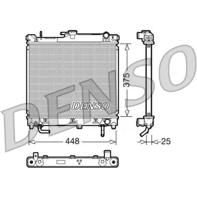 DENSO DRM47003 Aluminium Køleradiator - Kølesystem DENSO DRM47003 Aluminium Køleradiator - Kølesystem