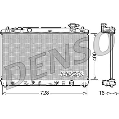 DENSO DRM50042 Aluminium Radiator - Motorkylning DENSO DRM50042 Aluminium Radiator - Motorkylning