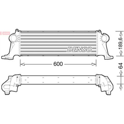 Intercooler DENSO DIT12004 - Aluminio Intercooler DENSO DIT12004 - Aluminio