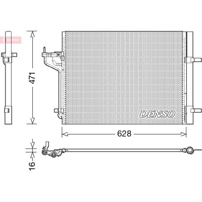 Refrigerant R134a Condenser DENSO DCN10029 - R134a Refrigerant R134a Condenser DENSO DCN10029 - R134a