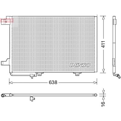 DENSO DCN17007 - Mercedes-Benz A/B - 638x411x16 - Klimakondensator DENSO DCN17007 - Mercedes-Benz A/B - 638x411x16 - Klimakondensator