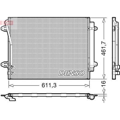DENSO DCN32012 - Klimakondensator med dehydrator til Volkswagen Passat B6 B7, CC DENSO DCN32012 - Klimakondensator med dehydrator til Volkswagen Passat B6 B7, CC