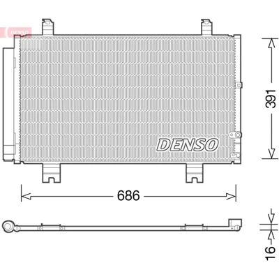 DENSO DCN51013 - Kondensator, Luftkonditioner, med Tørre DENSO DCN51013 - Kondensator, Luftkonditioner, med Tørre