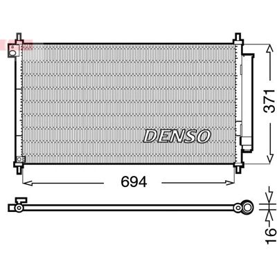 DENSO DCN40012 Luftkondisjoneringskondensator - Med tørker DENSO DCN40012 Luftkondisjoneringskondensator - Med tørker