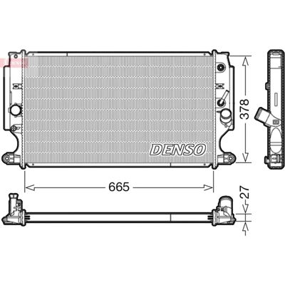 DENSO DRM50088 Radiator - Motor køling - Toyota Avensis III Sedan DENSO DRM50088 Radiator - Motor køling - Toyota Avensis III Sedan