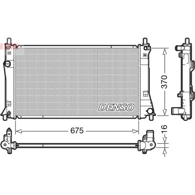 DENSO DRM44035 Moottorin jäähdytys radiatori Mazda 5 DENSO DRM44035 Moottorin jäähdytys radiatori Mazda 5