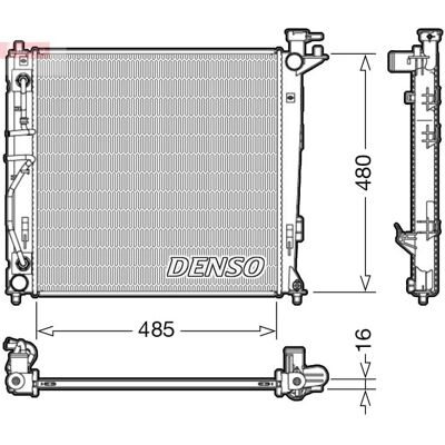 DENSO DRM41007 - Moottorin jäähdytysradiatori DENSO DRM41007 - Moottorin jäähdytysradiatori