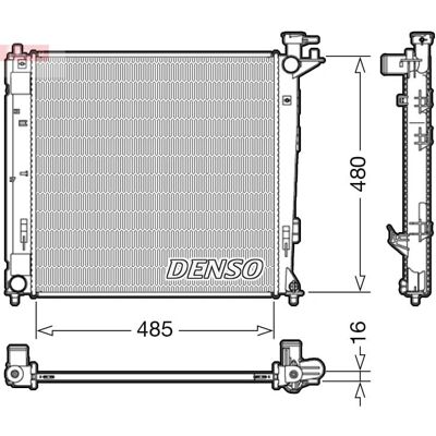 DENSO DRM41008 Moottorin jäähdytin - Auton jäähdytysosa DENSO DRM41008 Moottorin jäähdytin - Auton jäähdytysosa