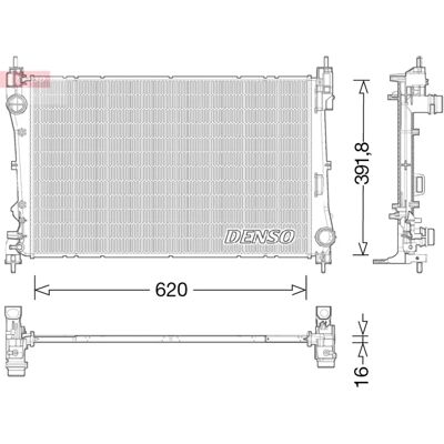 DENSO DRM13017 Radiator - Motor, Fiat Punto III, Alfa Romeo MiTo DENSO DRM13017 Radiator - Motor, Fiat Punto III, Alfa Romeo MiTo