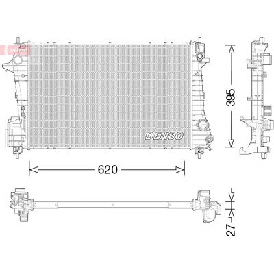 DENSO DRM15009 - Lämmönvaihdin - Chevrolet Aveo 5-ovinen, Sedan DENSO DRM15009 - Lämmönvaihdin - Chevrolet Aveo 5-ovinen, Sedan