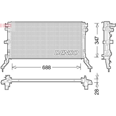 DENSO DRM23039 Motorkjøler - For Renault Laguna 3 DENSO DRM23039 Motorkjøler - For Renault Laguna 3