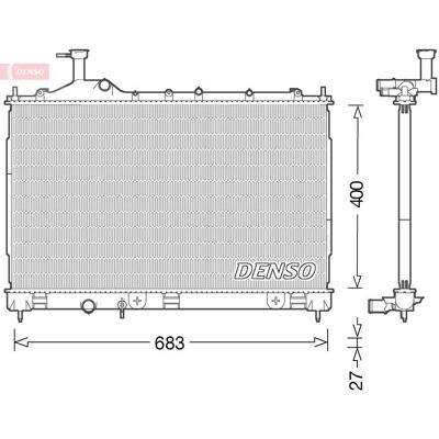DENSO DRM45038 - Radiator til Mitsubishi Outlander - Motorkøling DENSO DRM45038 - Radiator til Mitsubishi Outlander - Motorkøling